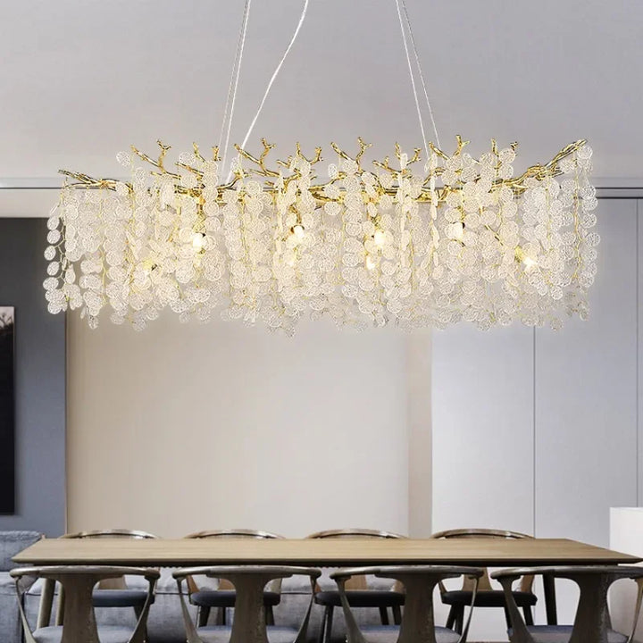Crystal Branch Chandelier Gold Luxury Money Tree Crystal Chandeliers For Bedroom Living Dining Room Kitchen Chandelier Lights